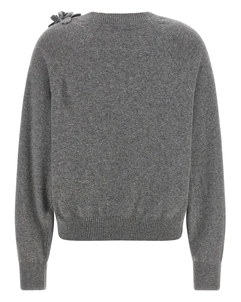 Alberta Ferretti Women's Gray Virgin Wool Cardigan Clothing Gray