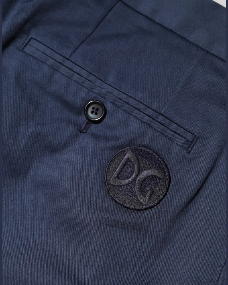 Dolce & Gabbana Cotton Stretch Bermuda Shorts — Blue Blue