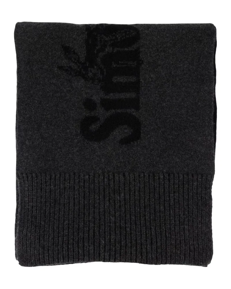 Simone Rocha Unisex Logo Scarf -  Wool Black Accessories Black