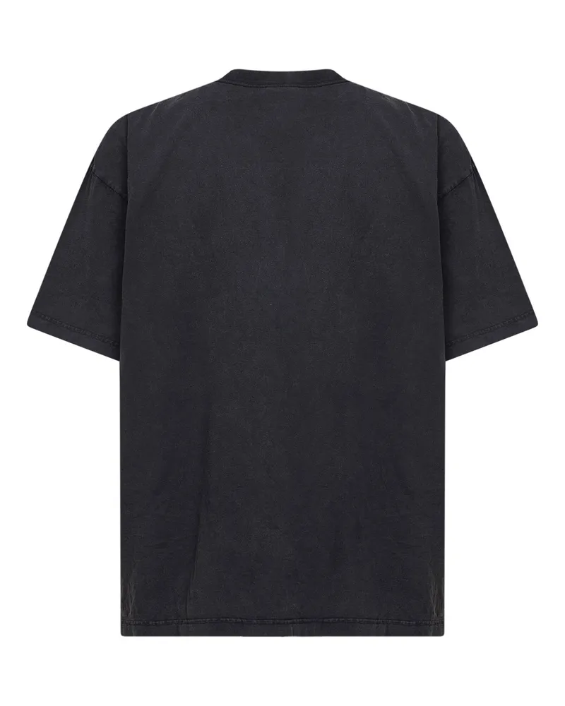 Balenciaga Men's T-Shirt Crayon Loop Black Cotton T-Shirts And Polos Black