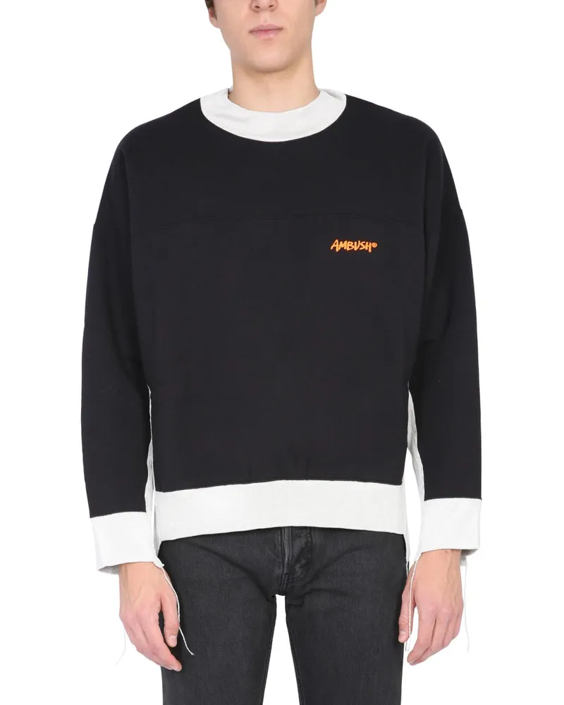 AMBUSH Crew Neck Cotton Sweatshirt — Blue Blue