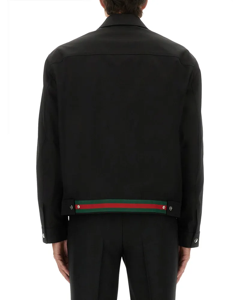 Gucci Cotton Twill Jacket — Black Black