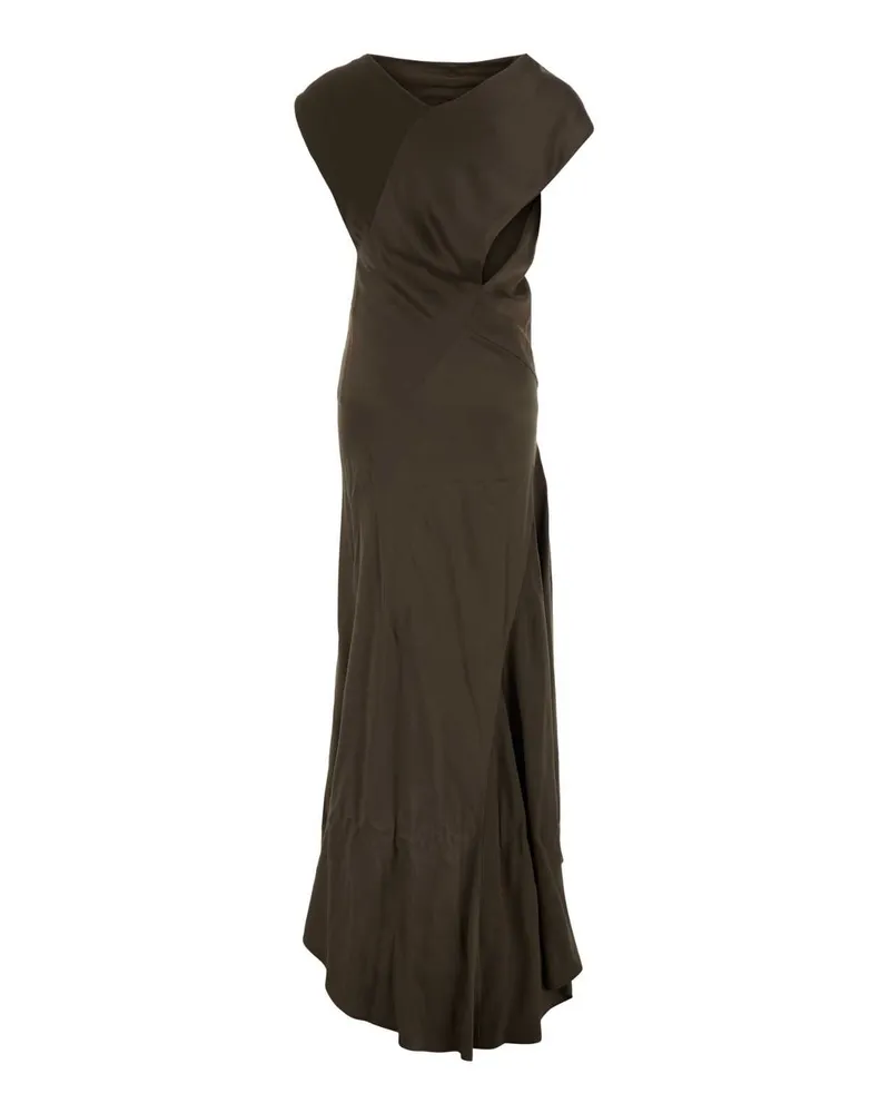 Alberta Ferretti Wrap Viscose Dress — Gray Gray