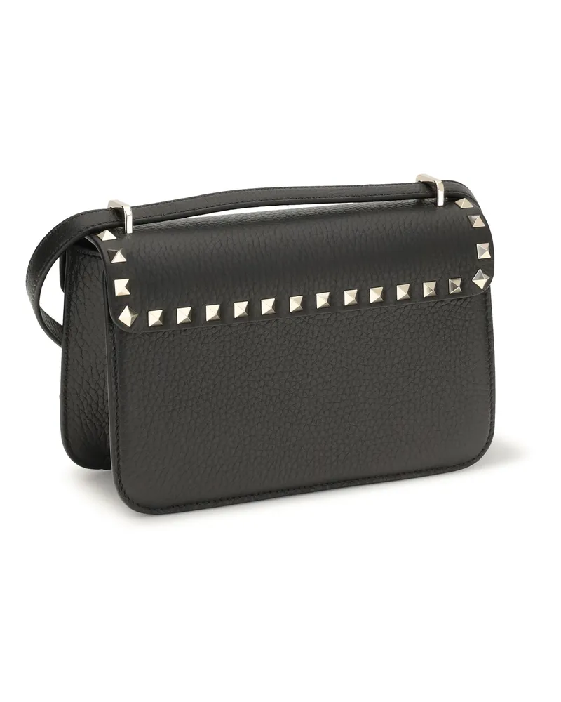 Valentino Garavani Women's Rockstud Mini Shoulder Bag Nero Calf Leather Bos Taurus Black