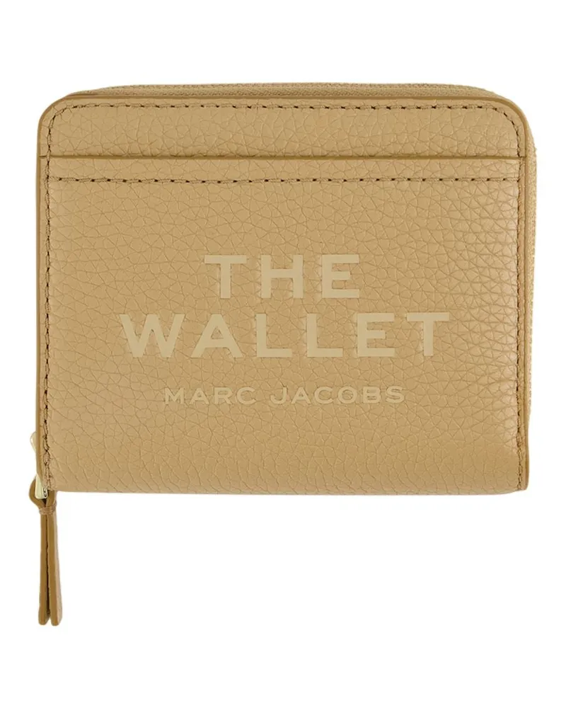 Marc Jacobs Women's The Mini Compact Wallet -  Leather Brown Cowhide Accessories Beige