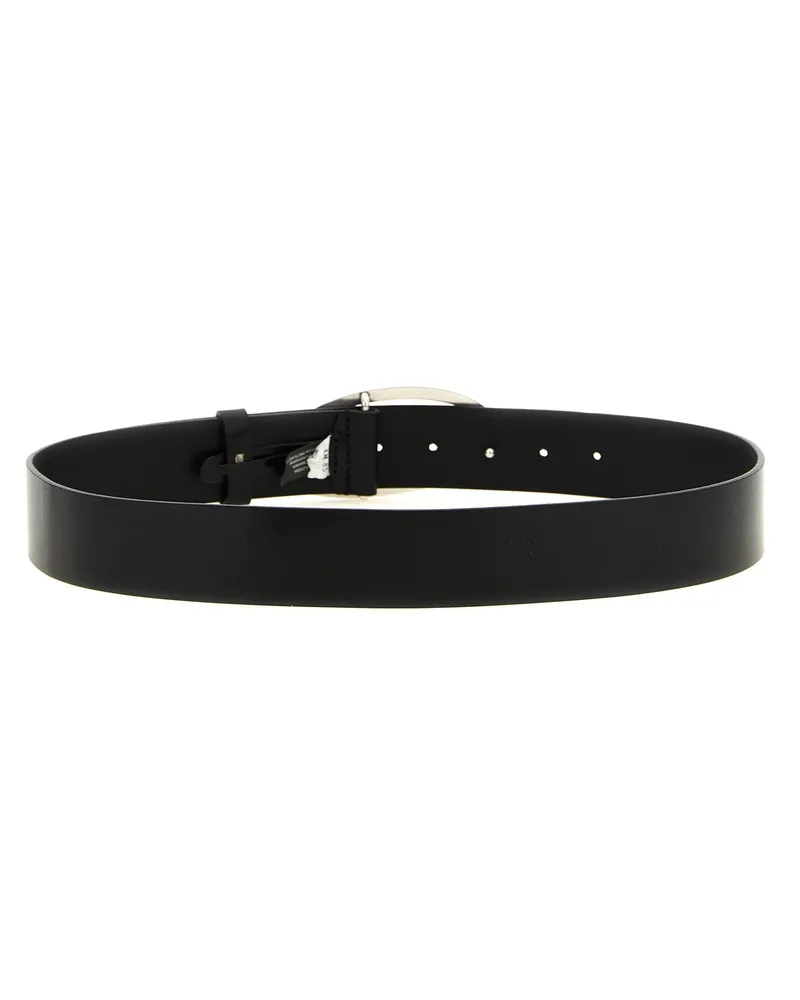 Diesel D-Logo Metal Buckle Belt — Black Black