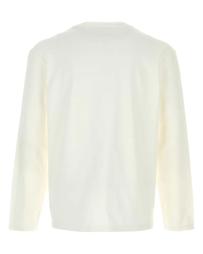 Jil Sander Men's White Cotton T-Shirt Porcelain Cotone White