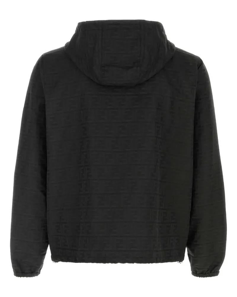 Fendi Hooded Polyester Jacket — Black Black