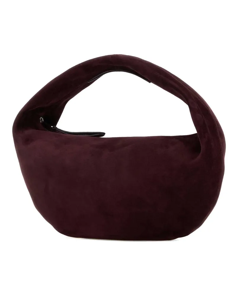 KHAITE Women's Aubergine Suede Oliva Shoulder Bag Rougenoir Borse A Mano Purple