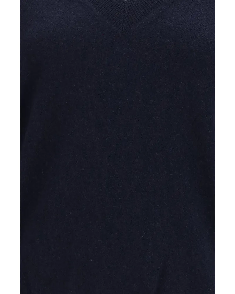 Malo Women's Sweater V-Neck Cashmere Blue Navy