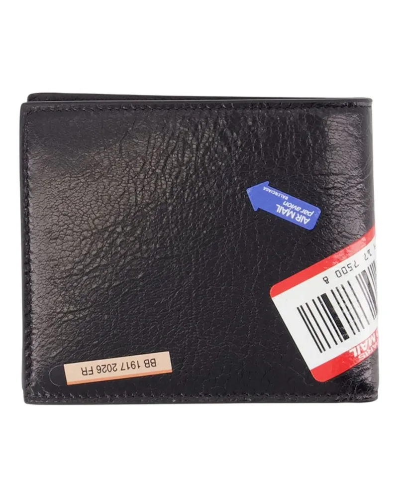 Balenciaga Unisex Cash Squa Fol Wallet Leather Multi Lambskin Accessories Black
