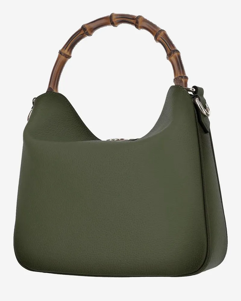 Gucci Women's Diana Medium Shoulder Bag Green Polyurethane Green