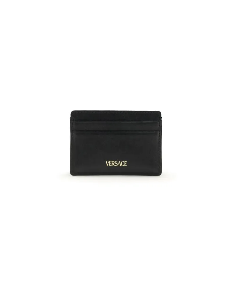 Versace Men's Black Calf Leather Bos Taurus Wallet Black