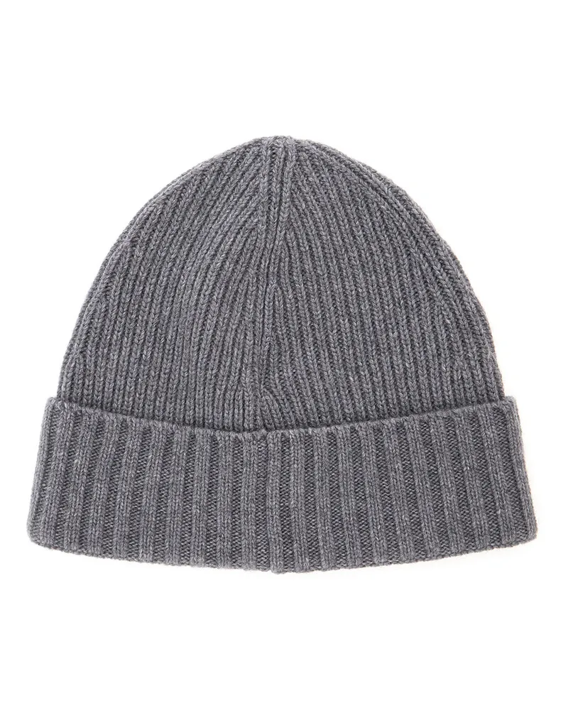 Stone Island L2S16N100003S00M3 Ribbed Technical Fabric Beanie — Gray Gray