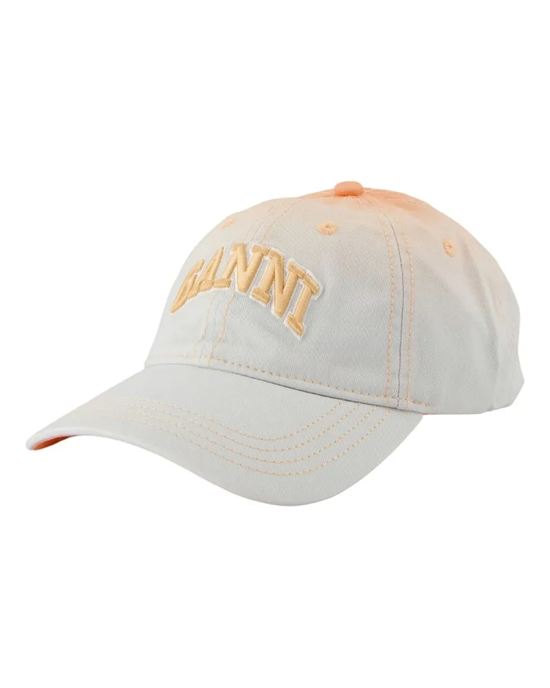 Ganni Women's B3020220-Zz1 Ombre Cotton Baseball Cap White White