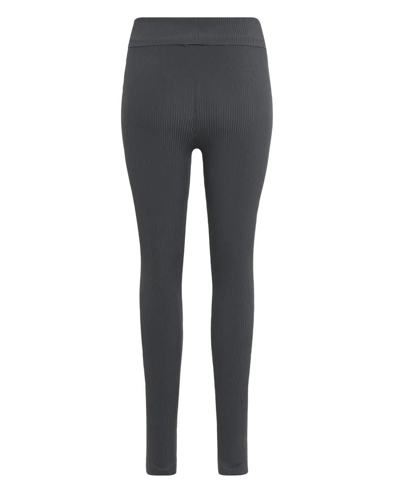 Live The Process Women Ribbed Elastic Leggings Dark Gray Grey Viscose Trousers Gray