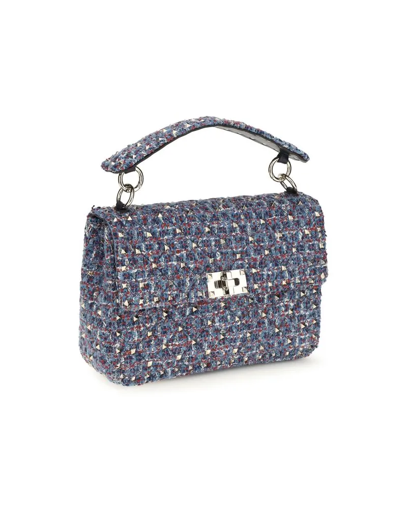 Valentino Garavani Women's Blue Fabric Shoulder Bag Blue