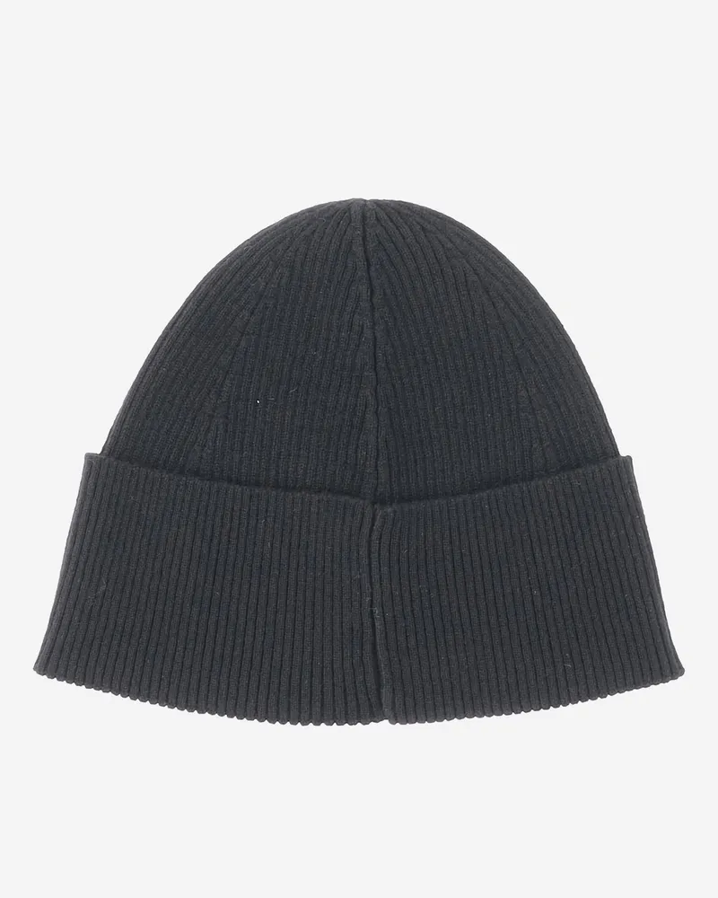 Saint Laurent Men Cashmere Beanie With Logo Black Hat Black