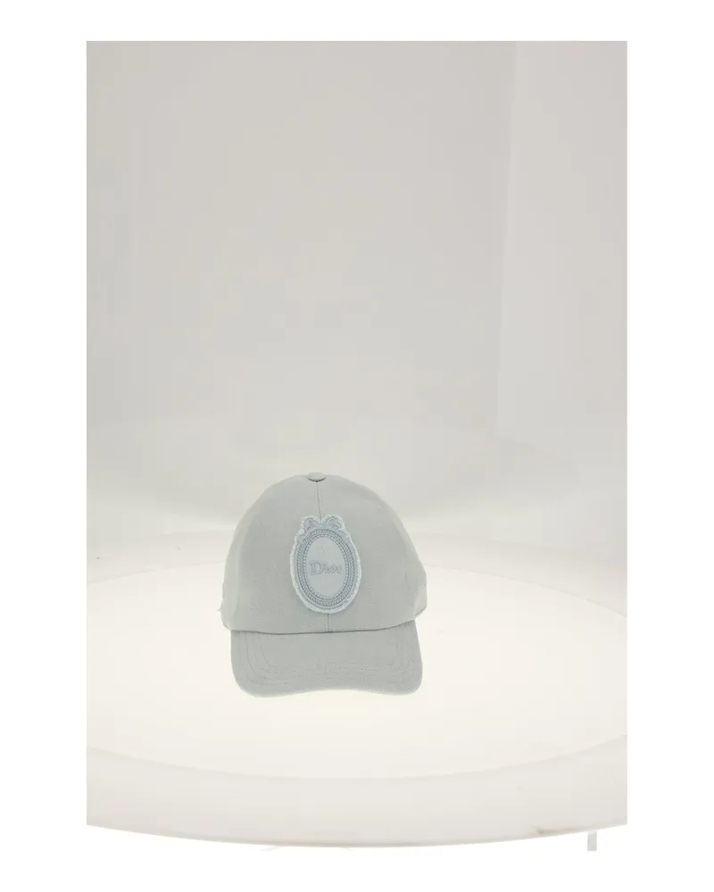 Dior Women's Hat D Player Medallion Denim Blue Cotton Blue