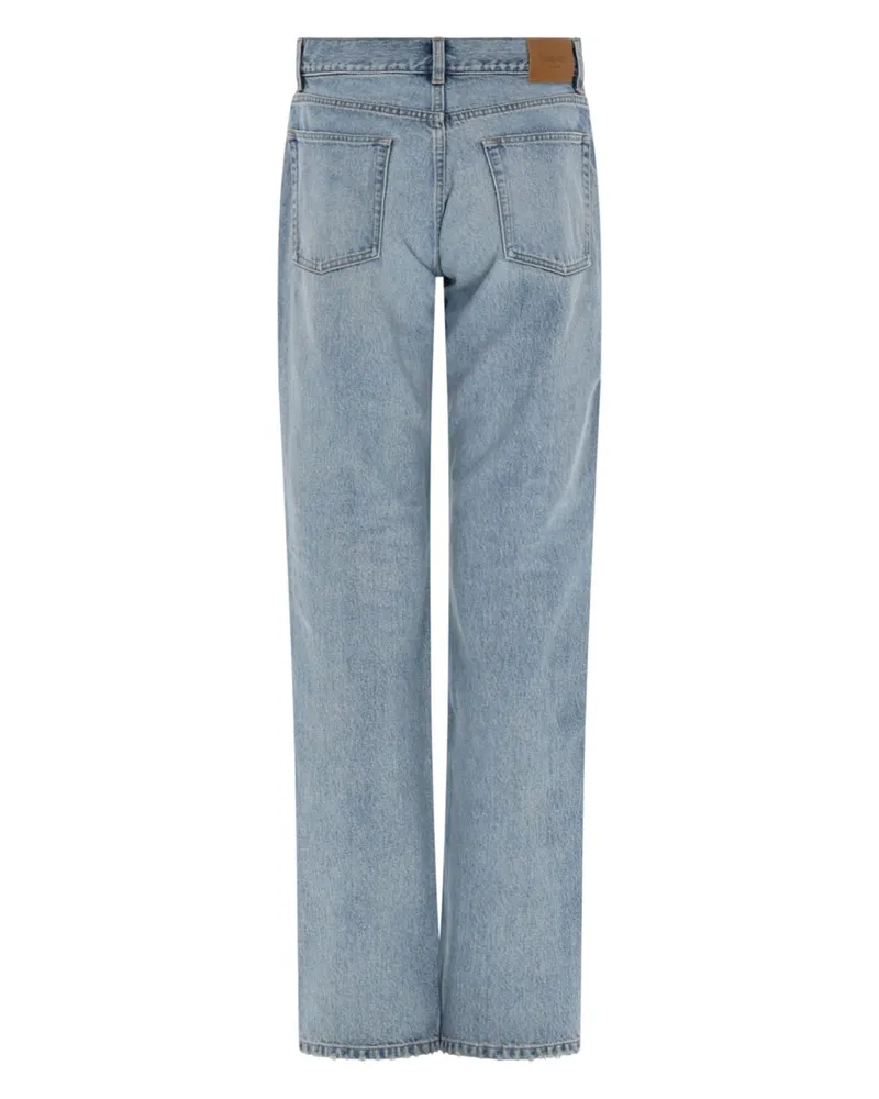 Saint Laurent Straight-Fit Cotton Jeans — Blue Blue
