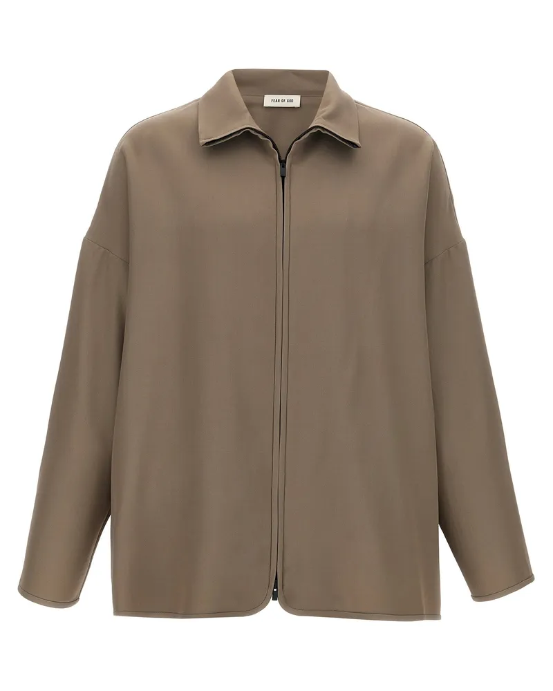 Fear of God Virgin Wool Blend Jacket — Taupe Taupe