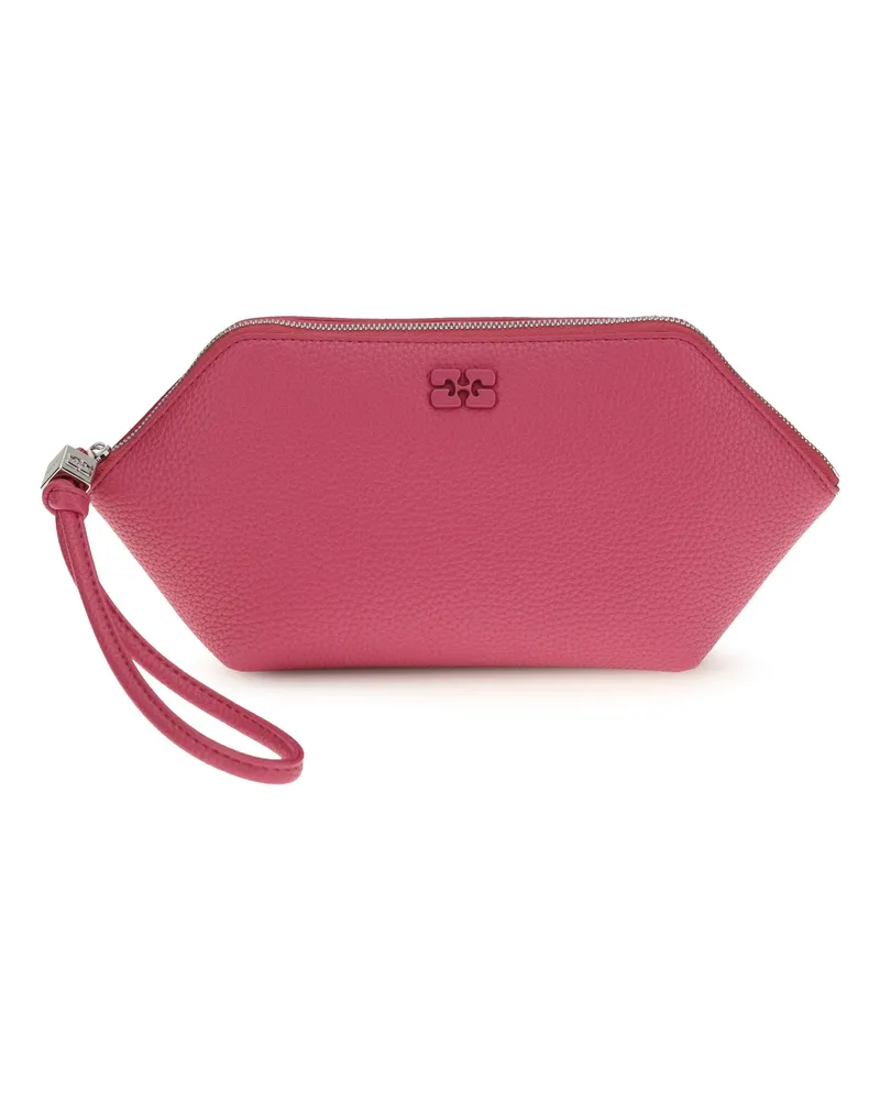 Ganni Women's Makeup Pouch Bou Cabaret Thermoplastic Polyurethane Wallets & Purses Pink