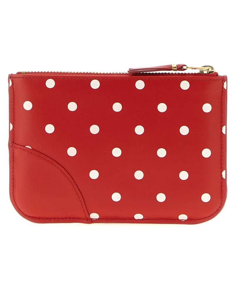 Comme des Garçons Unisex Multicolor Calfskin Cardholder Accessory Red