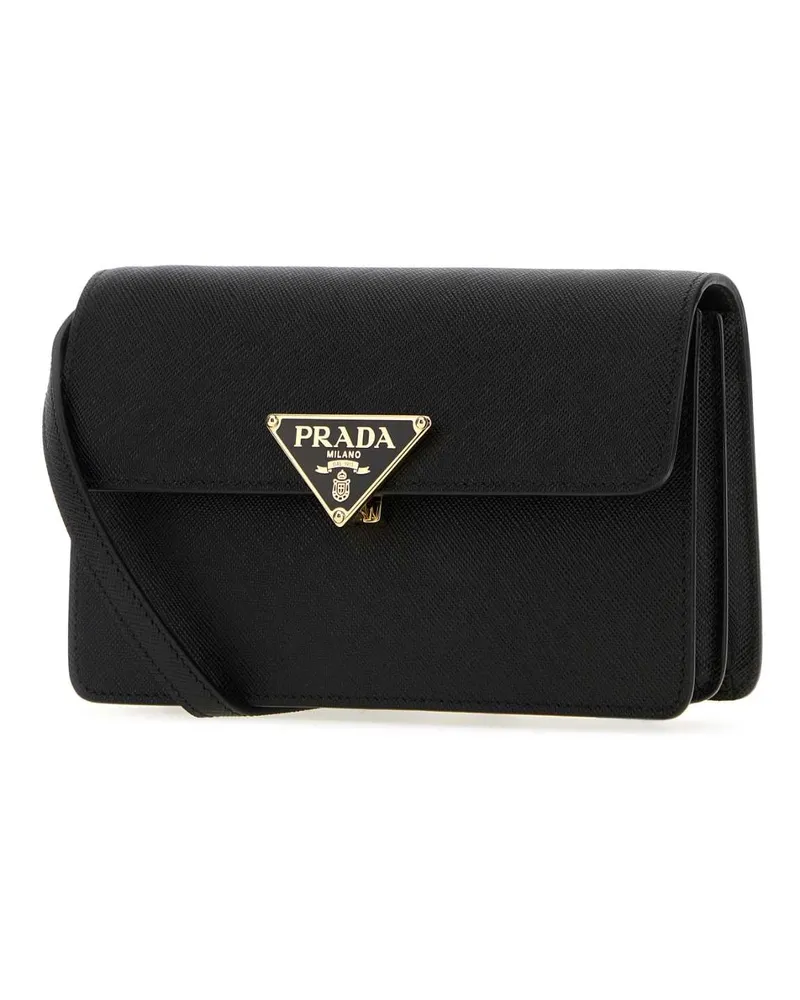Prada Women's Black Leather Mini Crossbody Bag Nero Vitello Borse A Tracolla Black