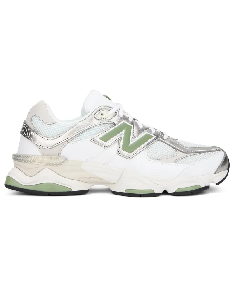 New Balance Men's Low Sneakers Grey Fabric Trainers White