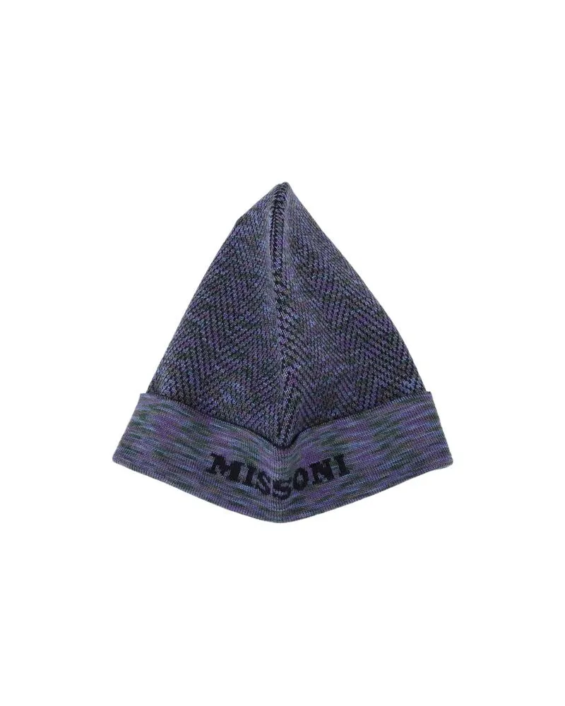 Missoni Women's Beanie Navy Wool Accessories Navy