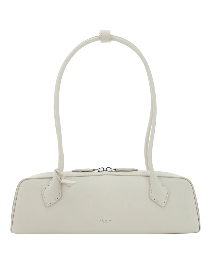 Alaïa Women's Shoulder Bag Le Teckel Ivory Goatskin (hircus Goatskin Ivory