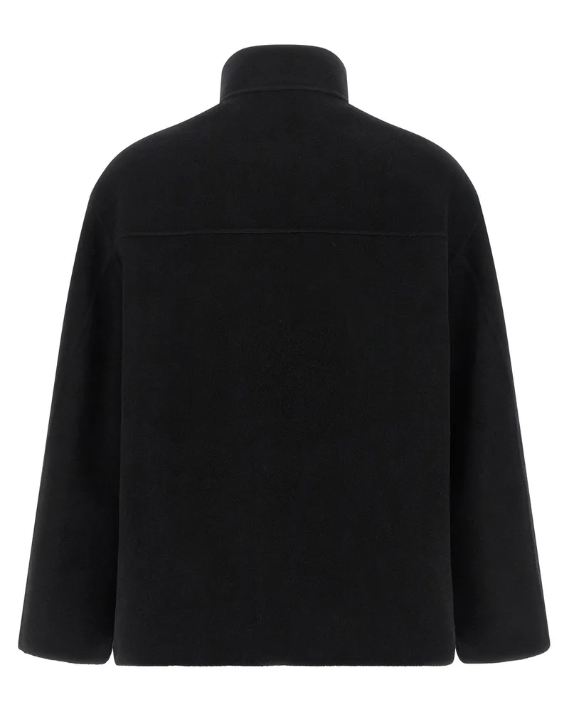 Róhe Wool and Cashmere Blend Coat — Black Black