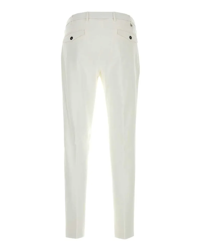 PT TORINO Stretch Viscose Blend Trousers — White White