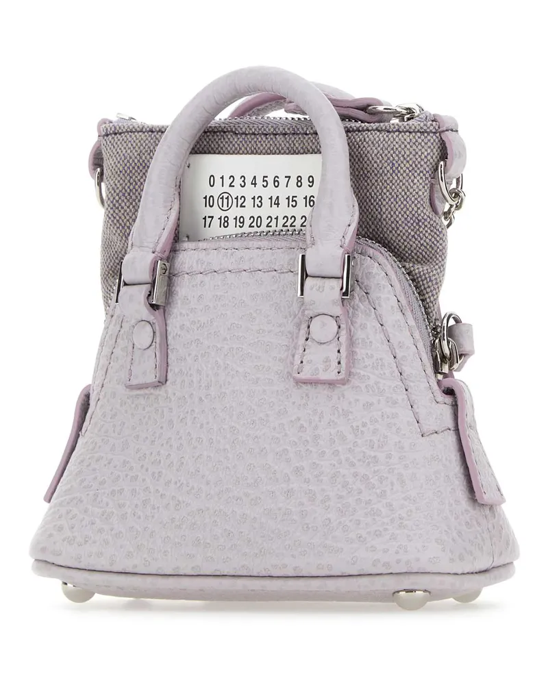 Maison Margiela Women's Lilac Leather And Fabric 5ac Classique Baby Handbag Wisteria Borse A Mano Purple