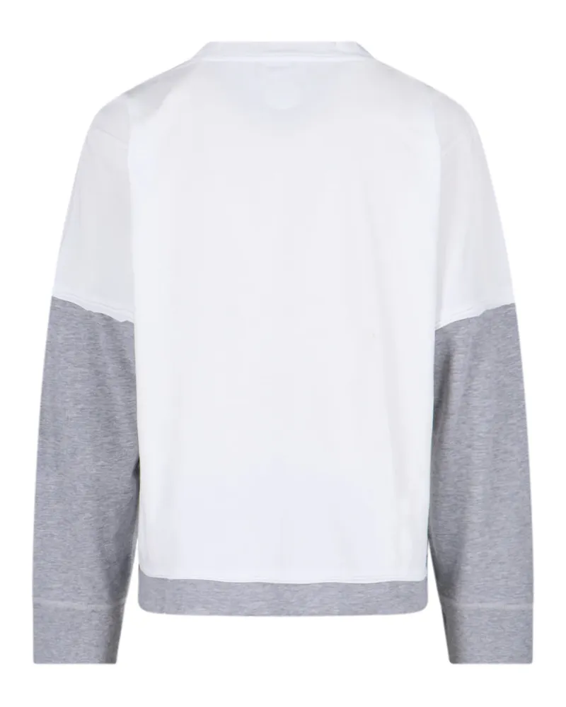 Dsquared2 Men's Logo-Print Colorblock Sweatshirt White Cotton Secondary Sweatshirts White
