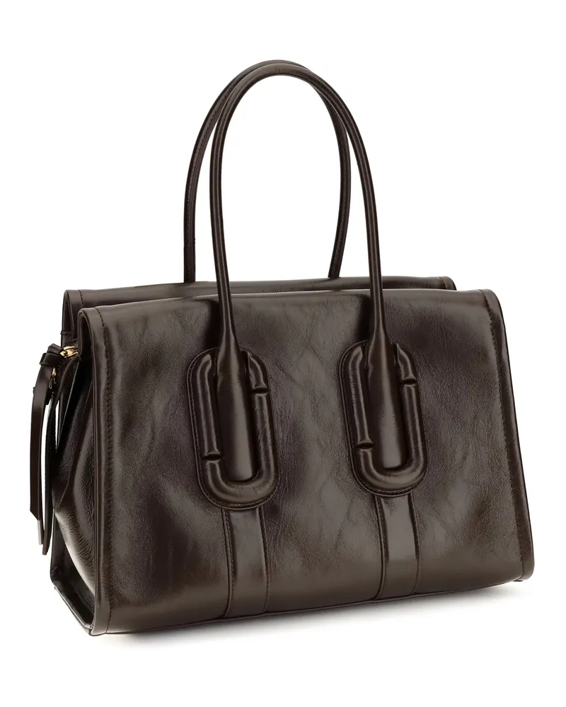 Marc Jacobs Women's Leather Handbag Babe City Tote Fondant Calf Shoulder Bags Brown