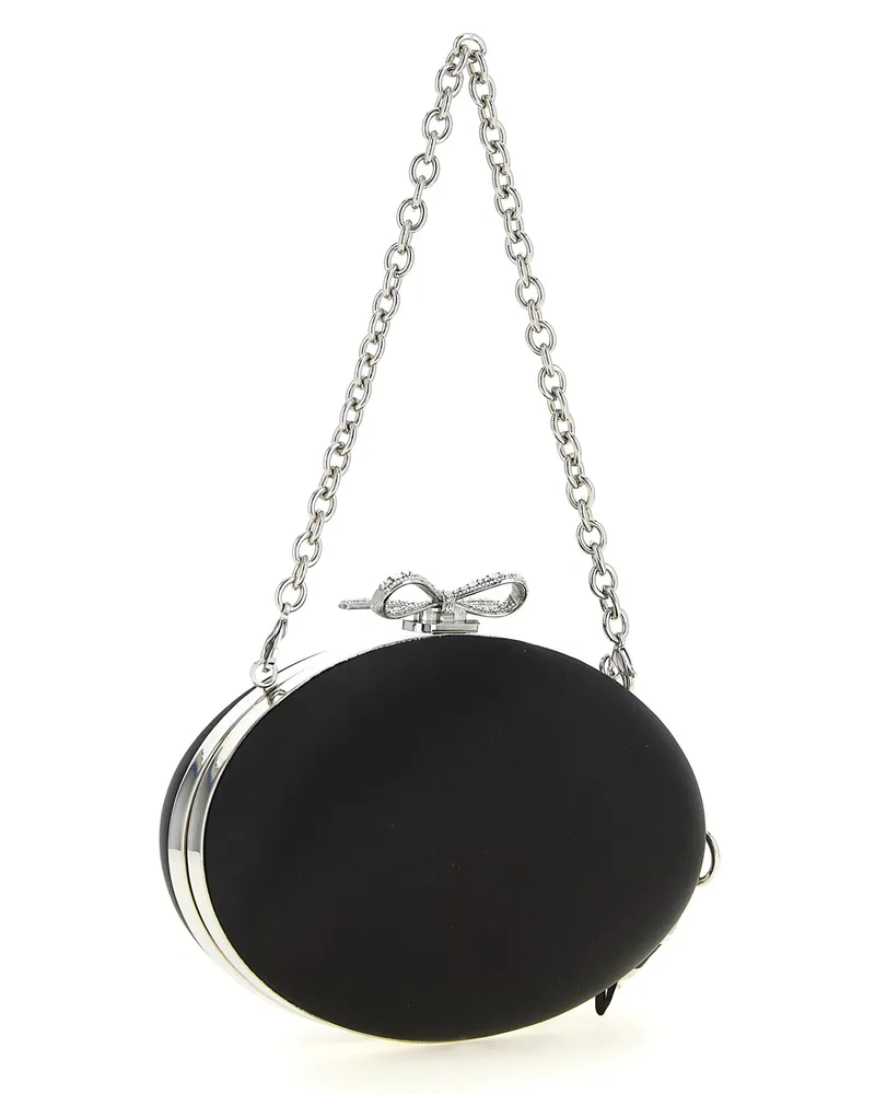 Self-Portrait Women's Black Polyester Clutch Bag Black