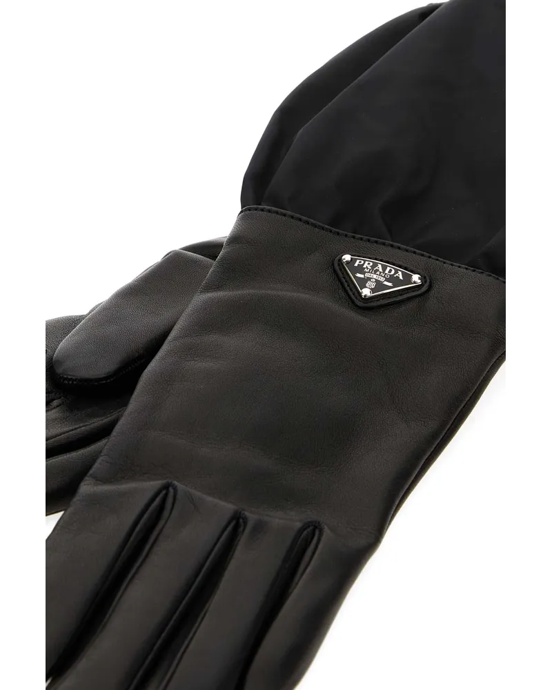 Prada Women's Guanti Nero1 Agnello Glove Black