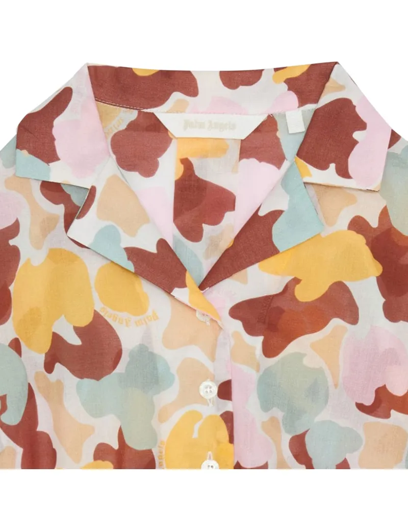 Palm Angels Camouflage-Print Cotton T-Shirt — Multicolor Multicolor
