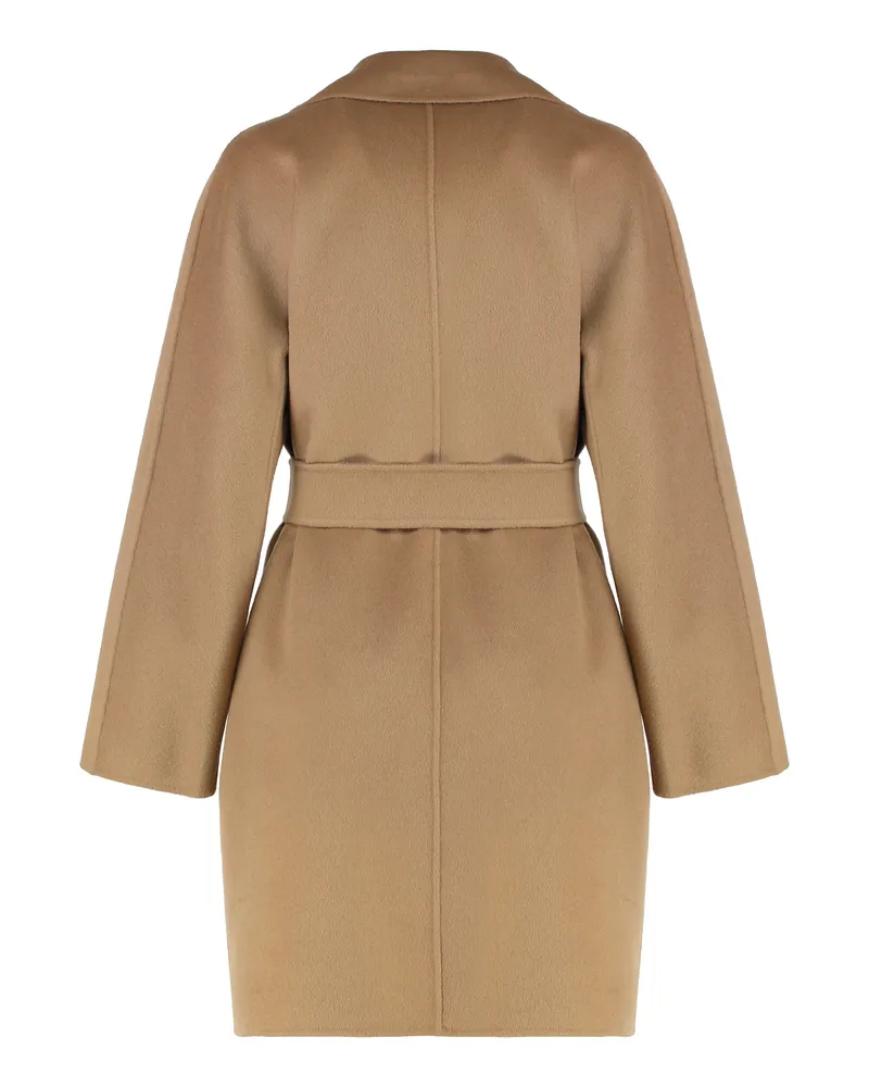 Max Mara Women's Wool And Cashmere Midi Coat Beige Beige