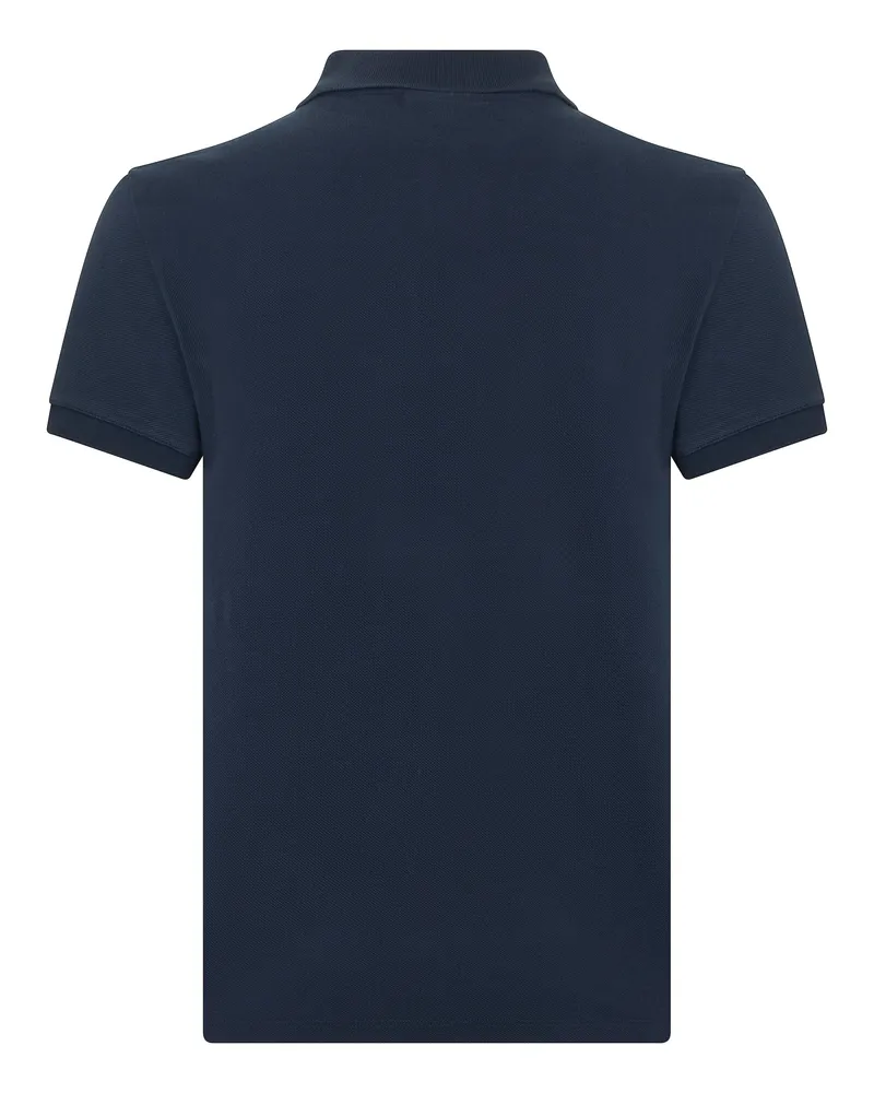 Kitsuné Women Piqué Cotton Polo Shirt Dark Blue Tops Navy