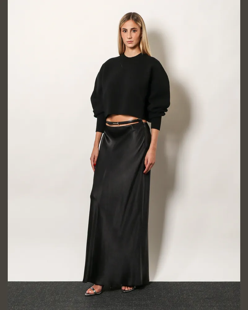 Tom Ford Women's Skirt Midi Silk Black Black
