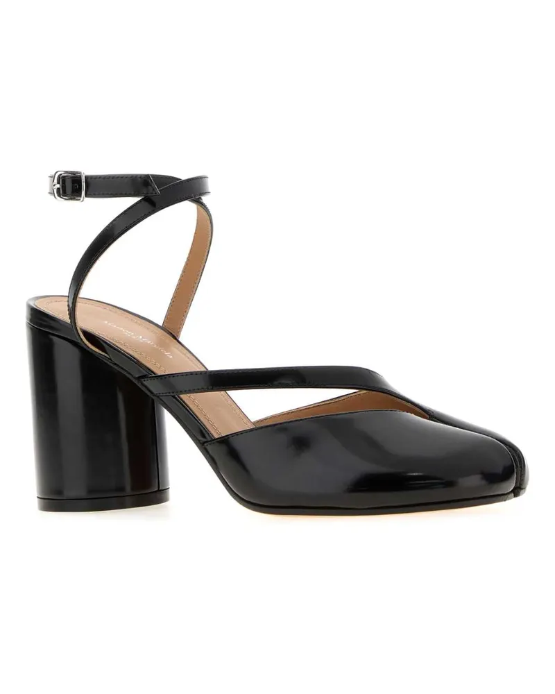 Maison Margiela Women's Black Leather Tabi Pumps Lightbrown Scarpe Con Tacco High Heel Shoes Lightbrown