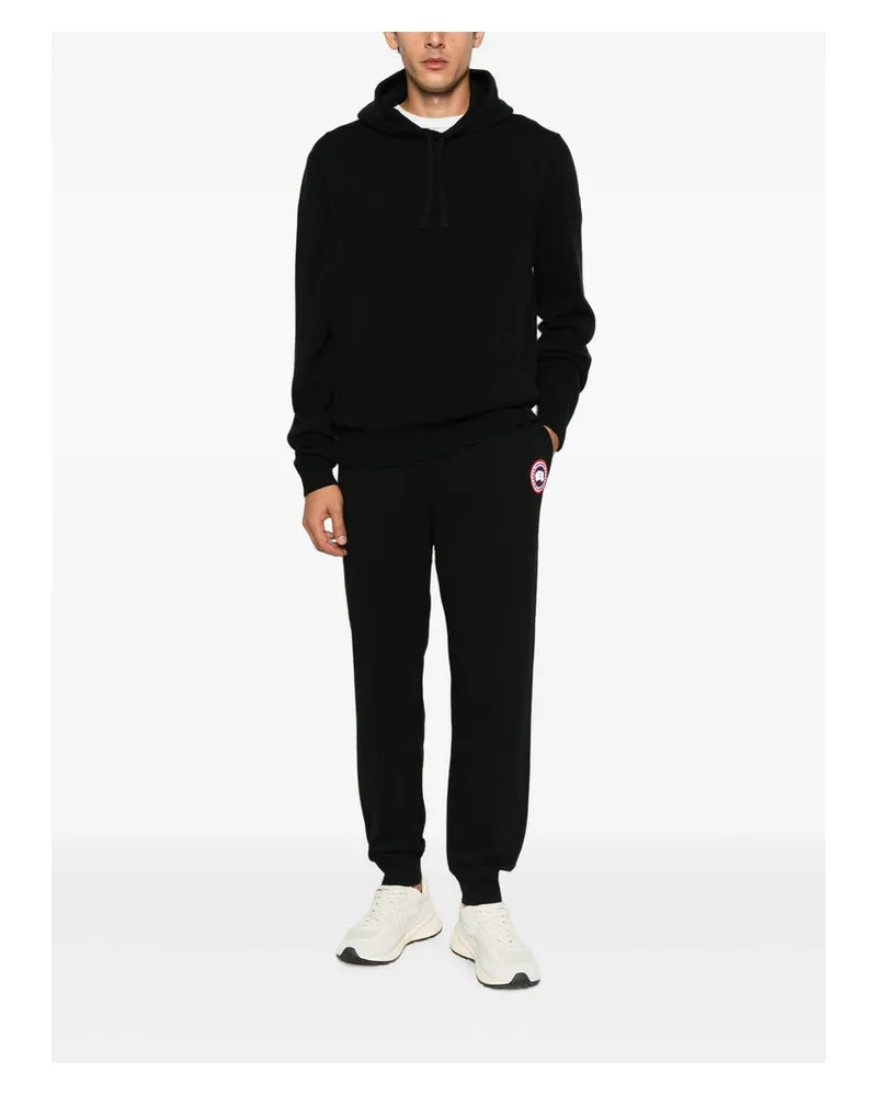 Canada Goose Wool Knit Hoodie — Black Black