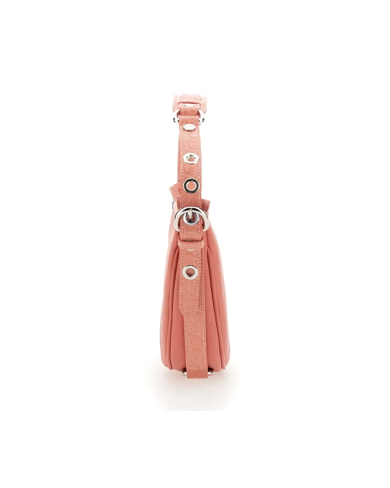 by FAR Women's Gib Bag With Adjustable Handle Pink Leather Shoulder Pink