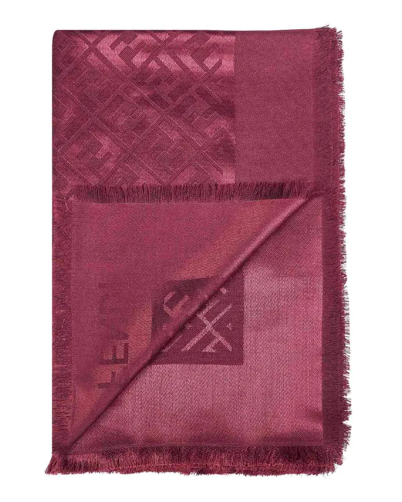 Fendi Women's Shawl Silk And Wool Burgundy Scarf Scarfs Burgundy