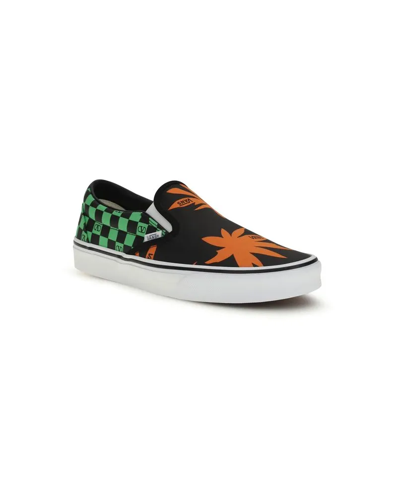 Valentino Garavani Men's Multicolor Cotton Low Top Sneakers Multicolor
