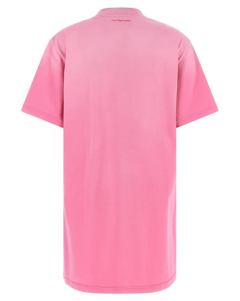 Courrèges Women Multicolor Cotton Short Dress Pink