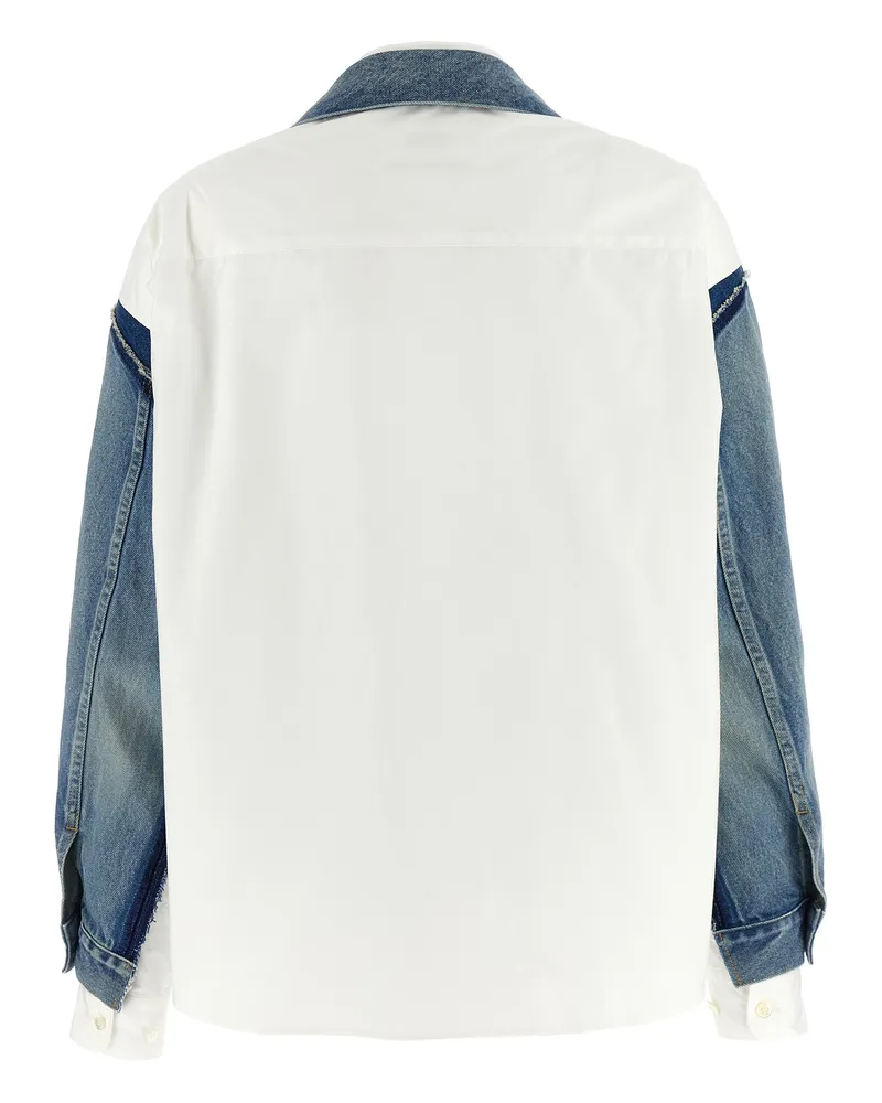 Junya Watanabe Women's Multicolor Cotton Denim Jacket Clothing Blue