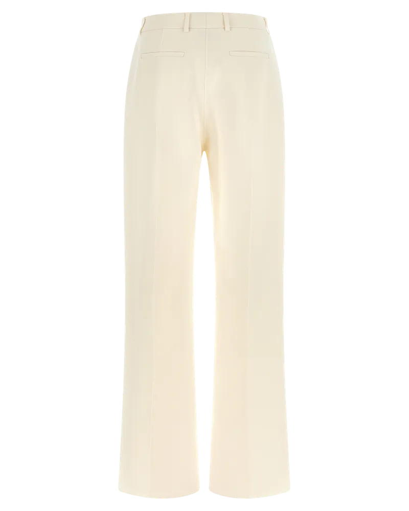 Fendi Virgin Wool Trousers — White White